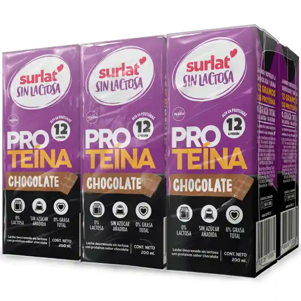 Surlat Pack Leche Sin Lactosa Chocolate