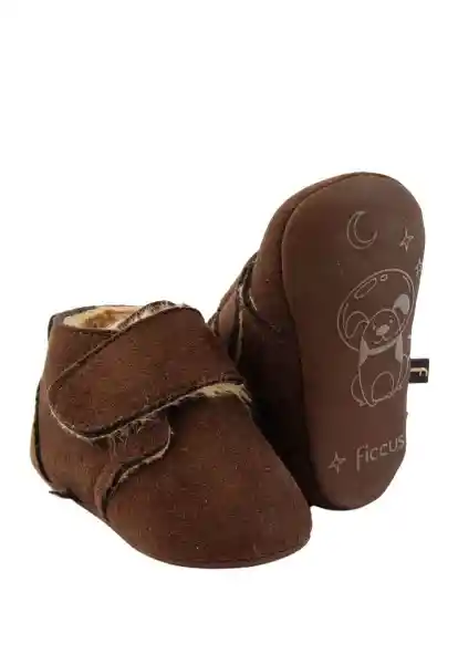 Botines Velcro Soft Bebé Niño Café 17 815 Ficcus