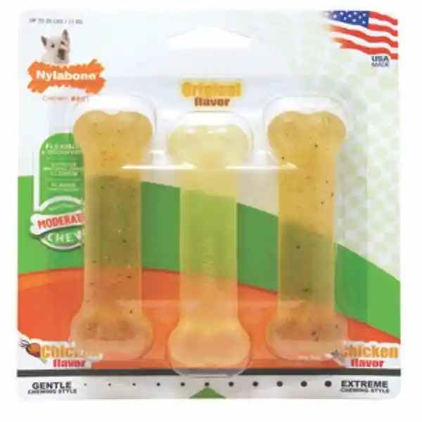 Nylabone Juguete Moderate Chew Masticables Pollo