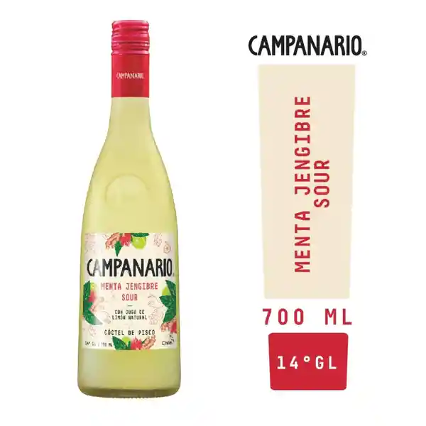 Campanario Cóctel Menta Jengibre Sour