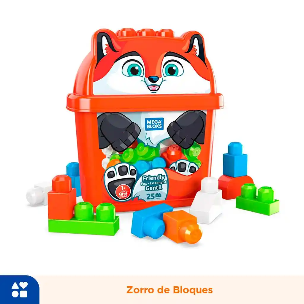 Mega Bloks Balde Cubos Animales