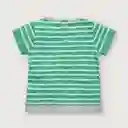 Polera Líneas de Niño Verde Esmeralda Talla 2A Opaline