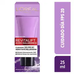 Loreal Paris Crema Día Revitalift Ácido Hialurónico FPS 20