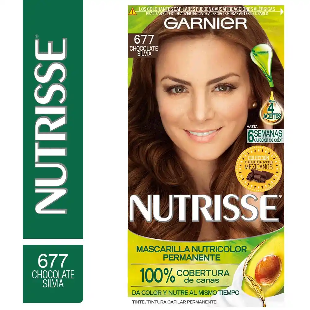 Garnier-Nutrisse Tinte Permanente para Cabello Tono 677 Chocolate Silvia