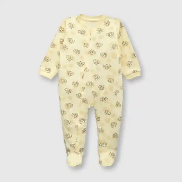 Pijama Entero Simba de Bebé Niño Vainilla Talla 9/12M Colloky