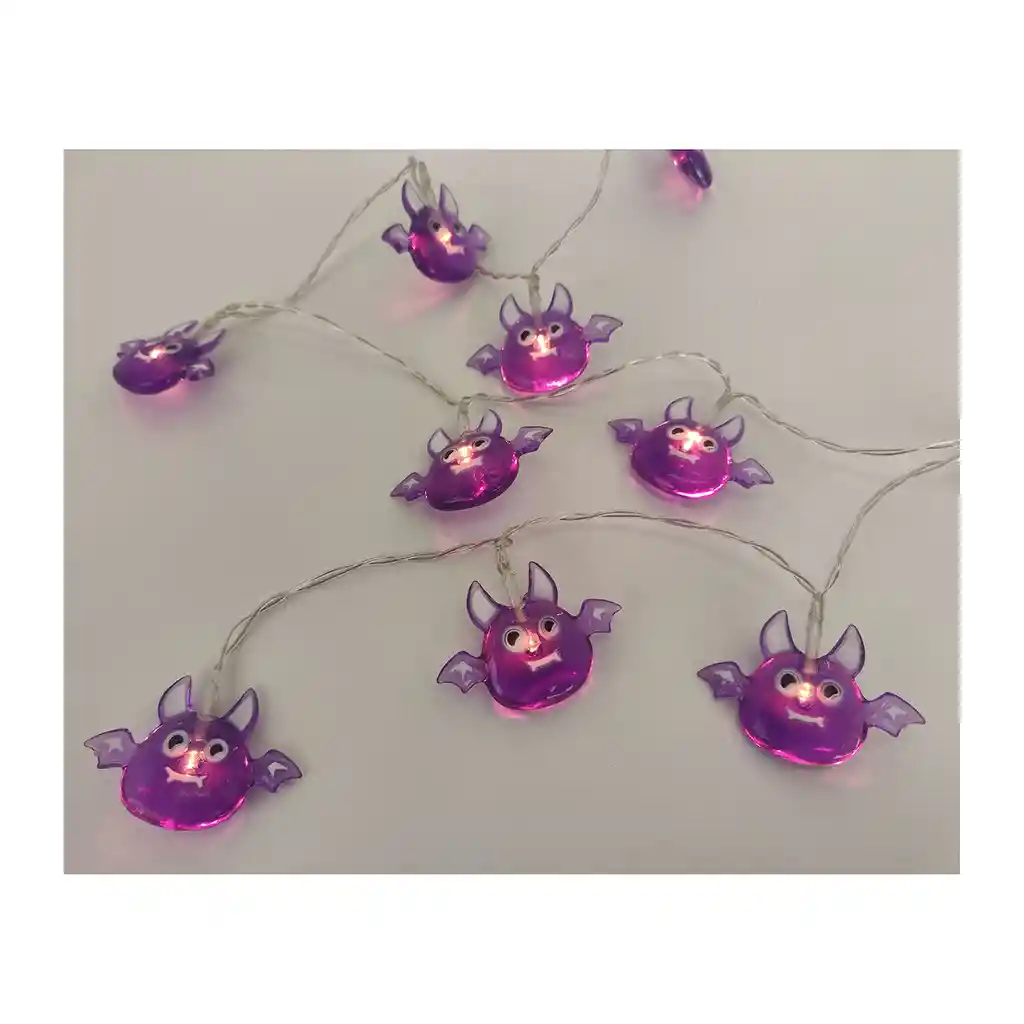 Guirnalda Con Luz Halloween Murciélagos