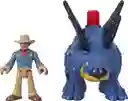 Imaginext Juguete Jurassic World Stegosaurus & Dr. Grant