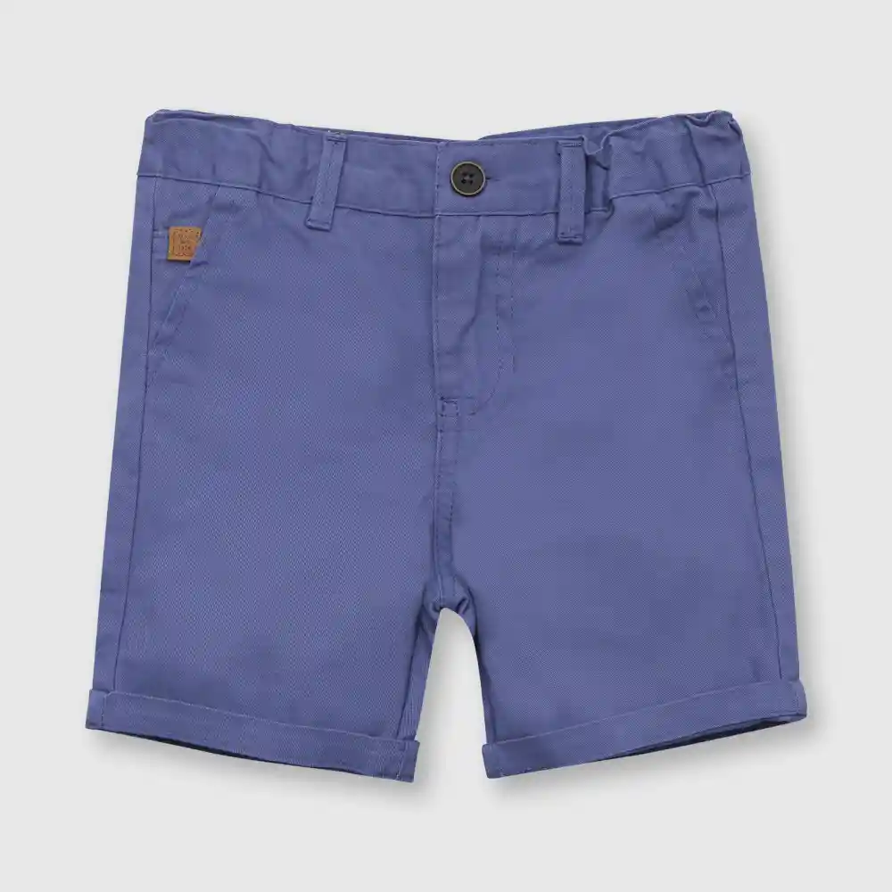 Bermuda Clásico De Bebé Niño Azul Talla 6/9m