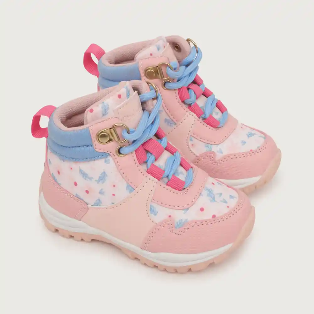 Botines Caña Alta Niña Rosado Talla 26 Opaline