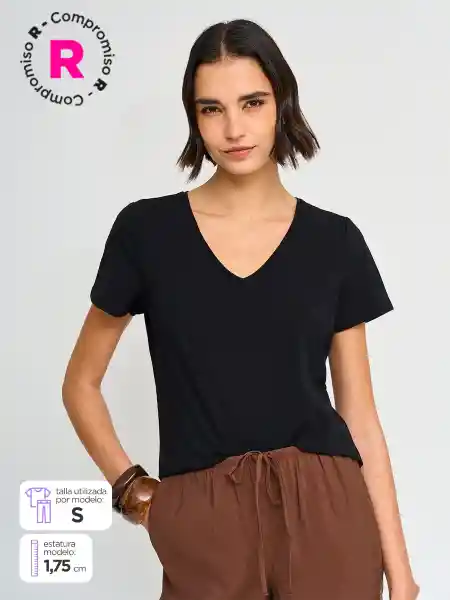 Marquis Polera Vneck e Negro M S25