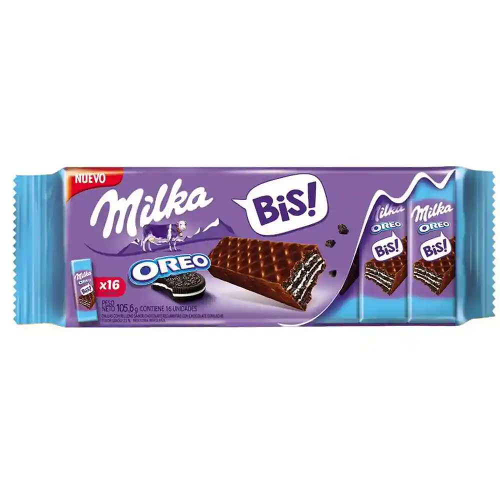 Oblea Chocolate Milka Oreo Bis 16Ux105,6g