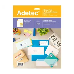 Adetec Etiqueta Inkjet 35 x 106 mm.