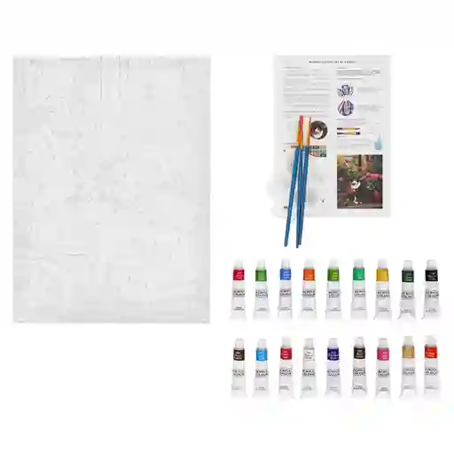 Set Bastidor Con Diseño y Pintura Acrílica 30 x 40 cm Casaideas