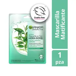 Garnier-Skin Active Mascarilla en Tela Hidra Bomb Té Verde