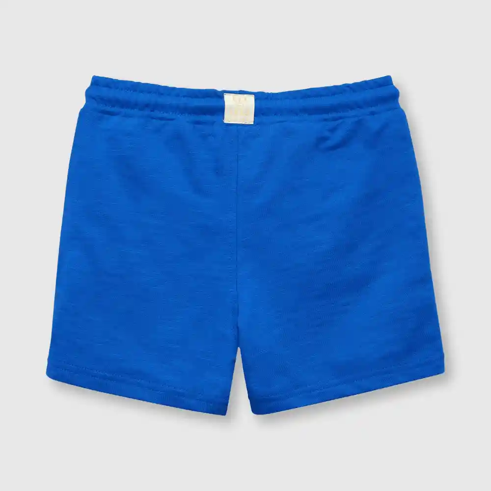 Bermuda Con Bolsillo De Bebé Niño Azul Talla 9/12m