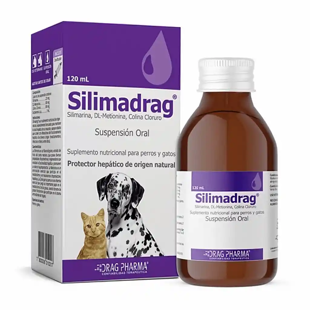Silimadrag Suplemento Nutricional para Perros y Gatos (25 mg/80 mg/80 mg)