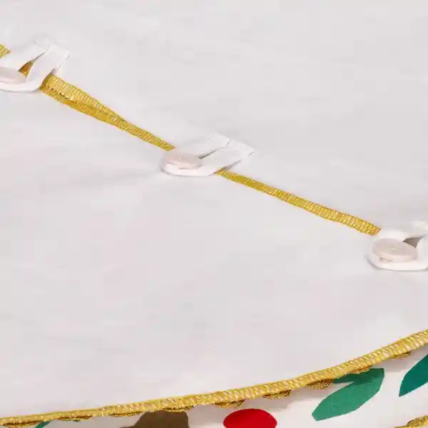 Cubre Árbol Con Estampado Navideño Diámetro 90 cm Casaideas
