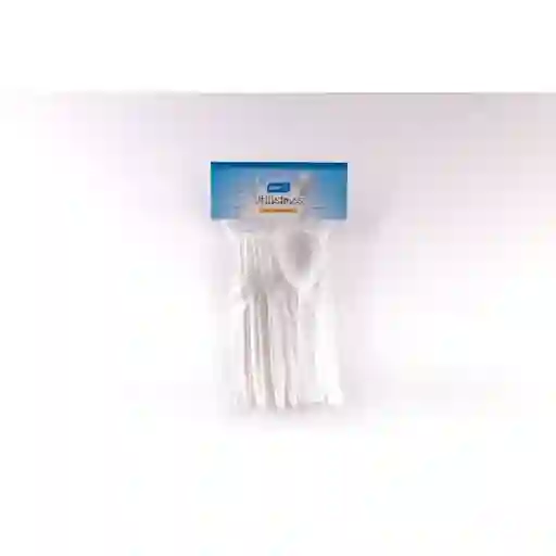 Set Cubiertos Plásticos Blancos