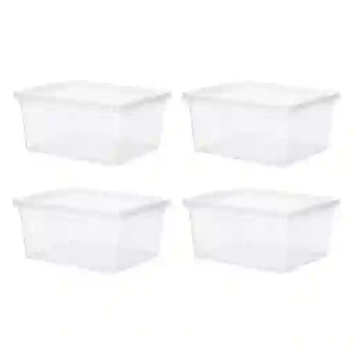 Set de Caja de Plástico Pp Con Tapa 2 L