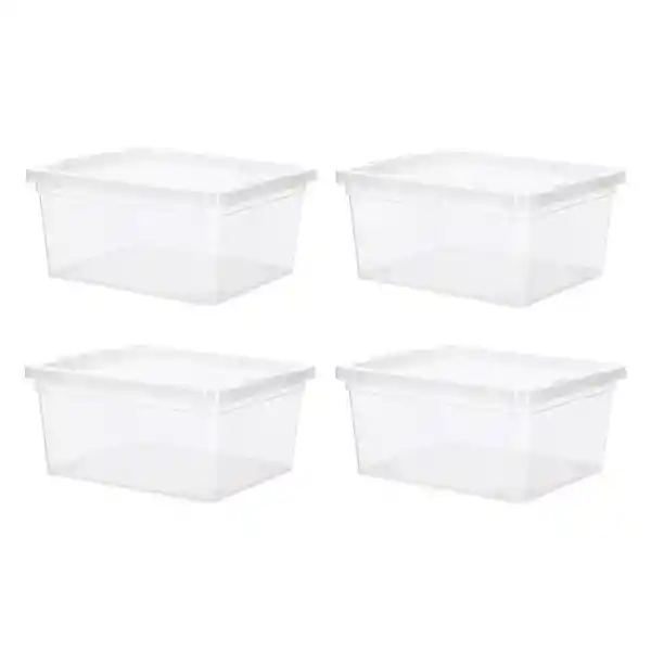 Set de Caja de Plástico Pp Con Tapa 2 L