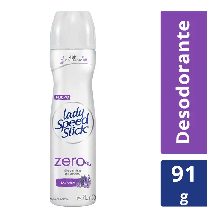 Lady Speed Stick Desodorante Zero% Lavanda en Aerosol 