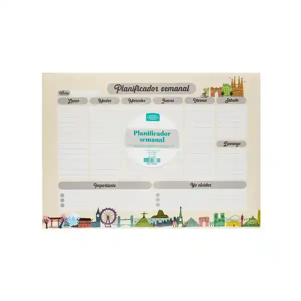 Artel Importado Planificador Semanal Cities