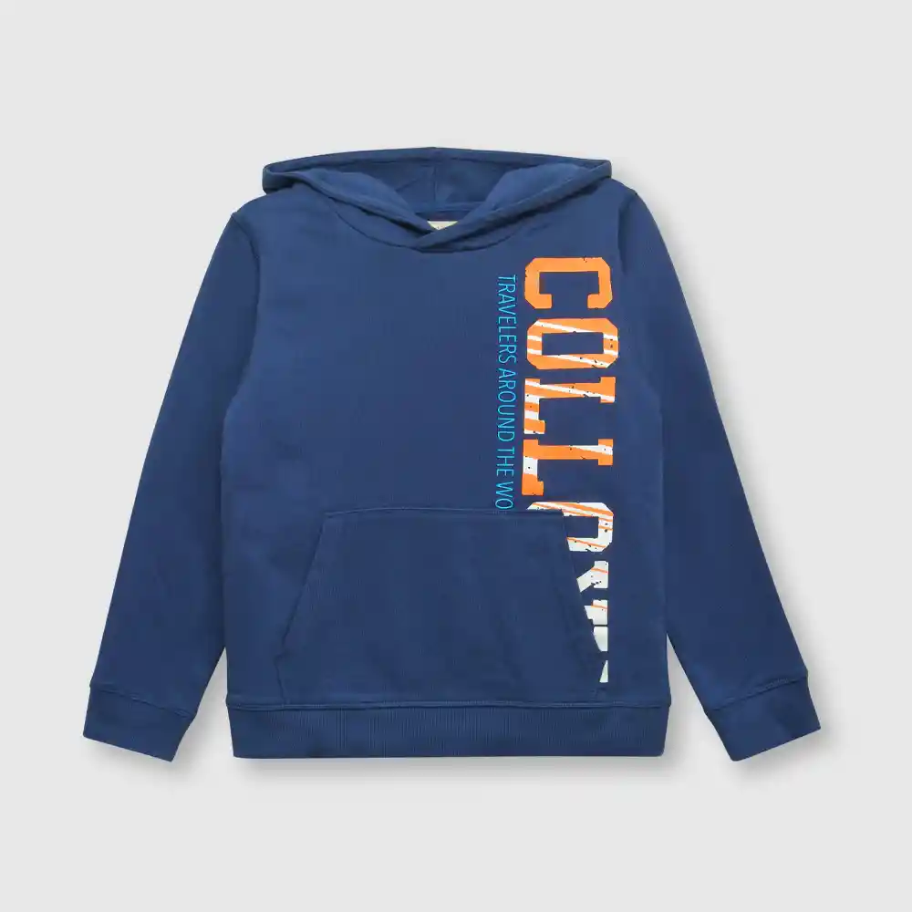 Polerón De Niño Azul Talla 4a