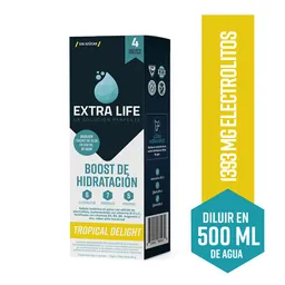 Extra Life Boost de Hidratación Tropical Delight 4 Sachets