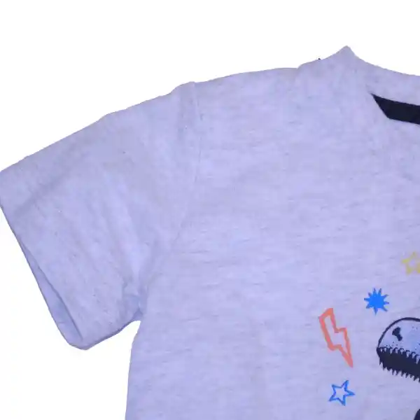 Polera Bebe Niño Gris claro Pillin 12 M