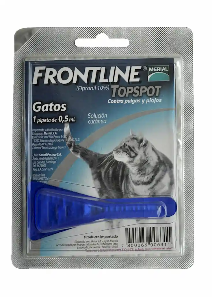 Frontline Pipeta Antipulgas Top Spot Para Gatos