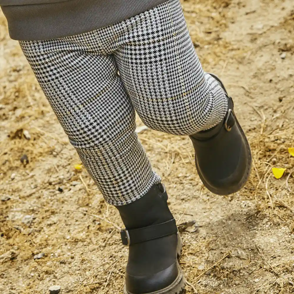 Pantalón Escoces Para Bebé Gris Talla 3/6 Meses