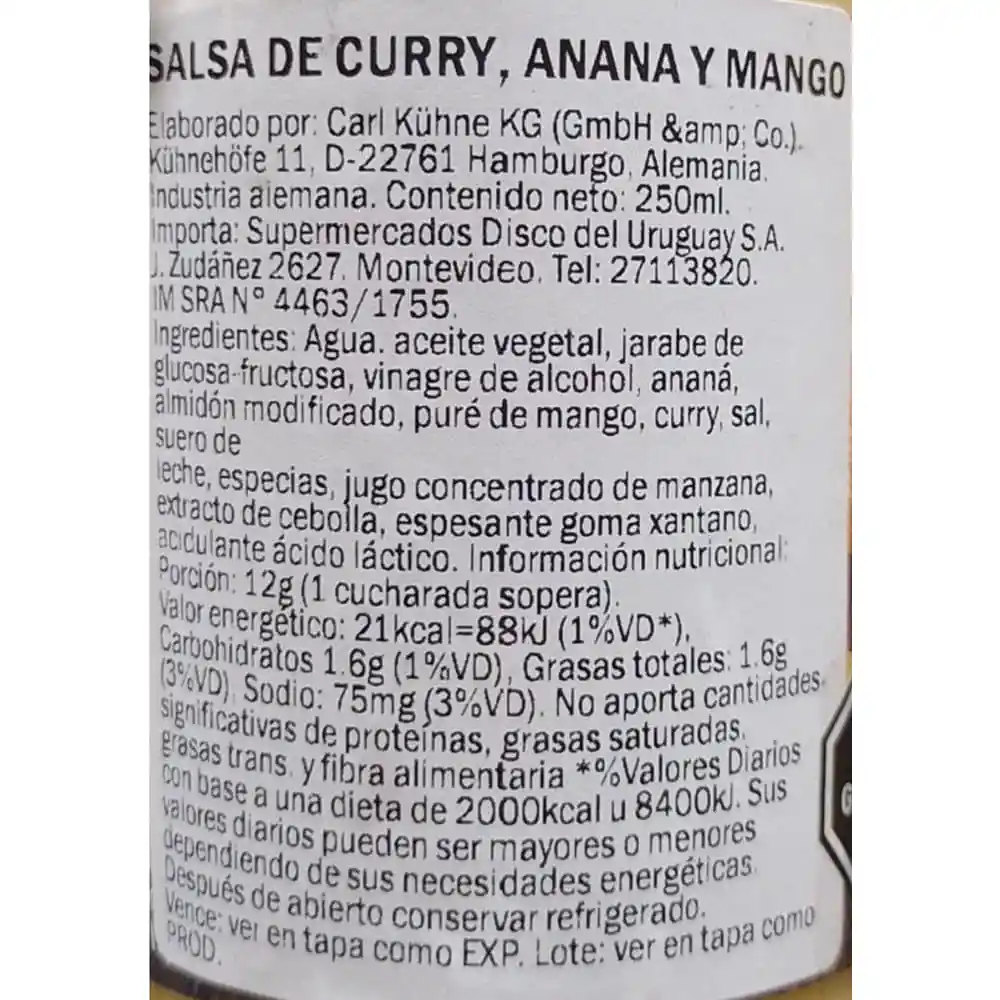 Kuhne Salsa Gourmet Curry