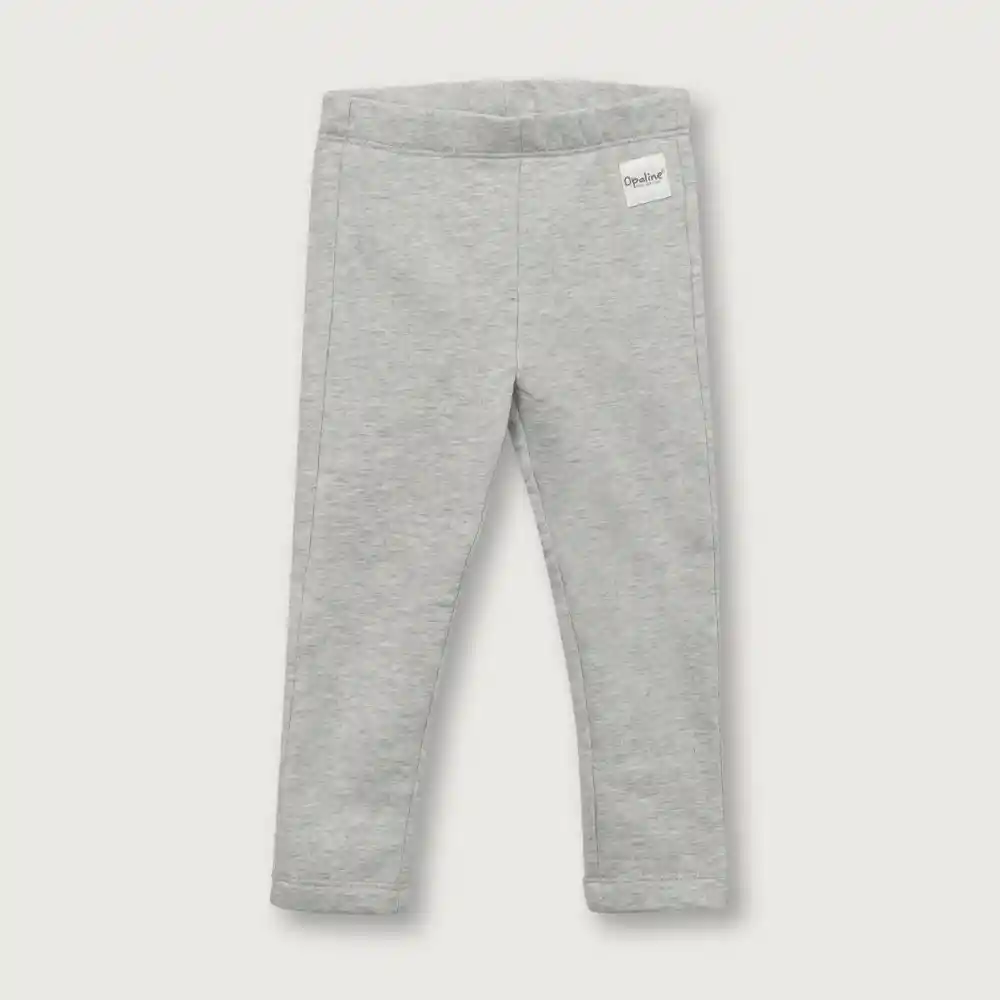 Pantalón Calza Básica De Niña Gris Talla 3a