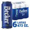 Becker Cerveza Classic Lager en Lata 6 x 473 cc