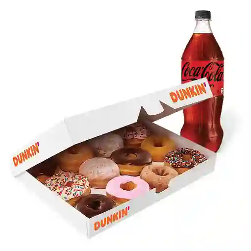 Donuts x 12 + bebida 1,5 litros
