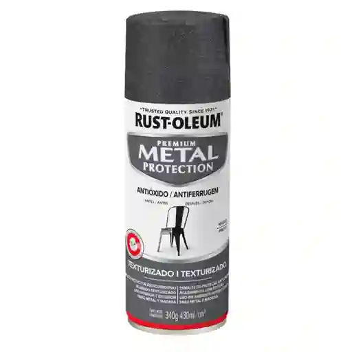 Rust Oleum Pintura en Aerosol Metal Protection Texturado Negro