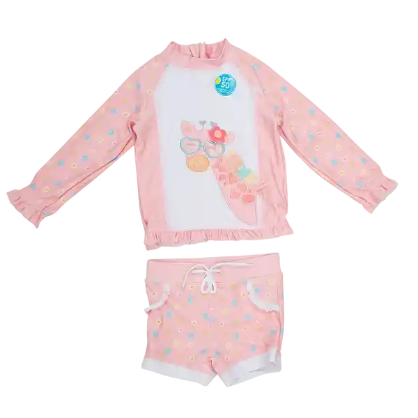 Traje De Baño Bebé Niña Rosado Pillin 9 M