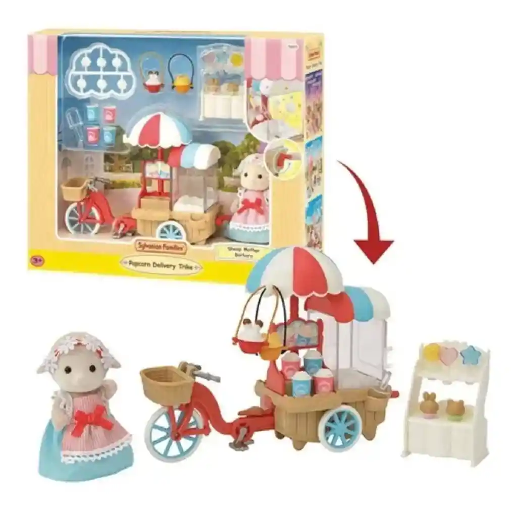 Sylvanian Families Juguete Puesto de Palomitas de Bárbara Oveja