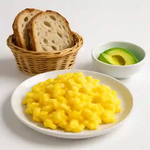 Huevos Revueltos + Panera + Palta