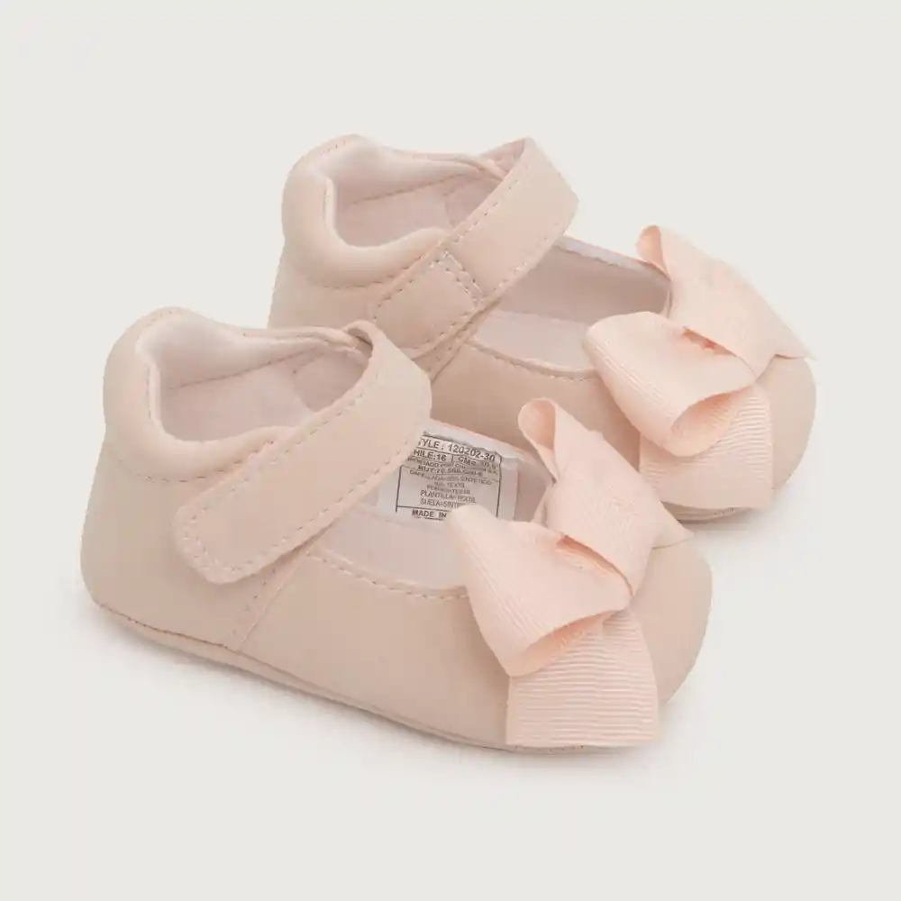 Zapatos Reina Cinta Niña Rosada Talla 17 Opaline