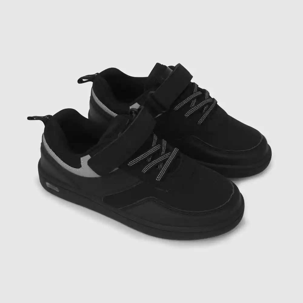 Zapatillas Urbana Para Niño Negra Talla 38