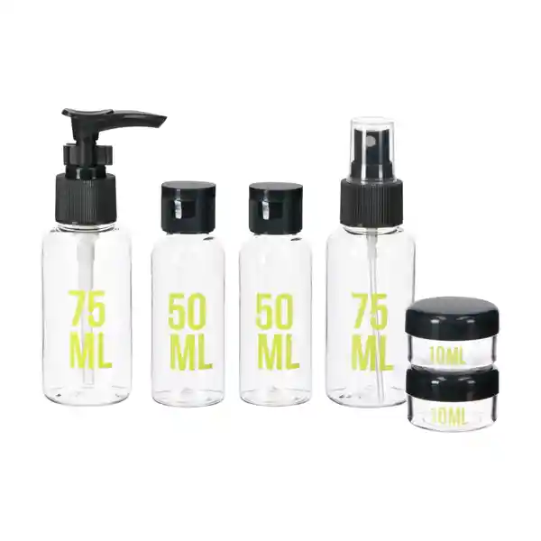 Set de Botellas de Viaje Para Cosméticos