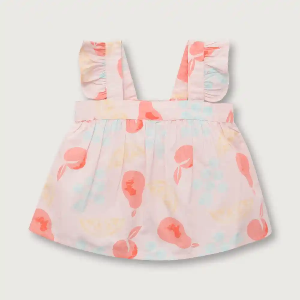 Blusa De Bebé Frutas Niño Rosado Talla Rn