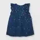Vestido Estrellas De Bebé Niña Azul Talla 9/12m