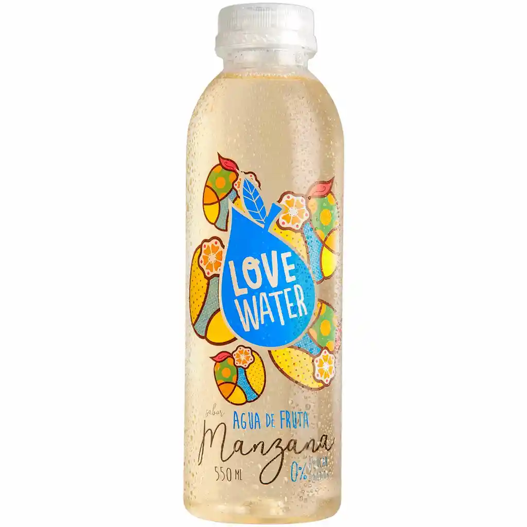 Love Water Agua de Fruta con Sabor Manzana