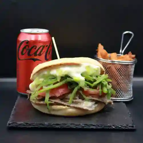 Churrasco Chacarero + Papas + Bebida