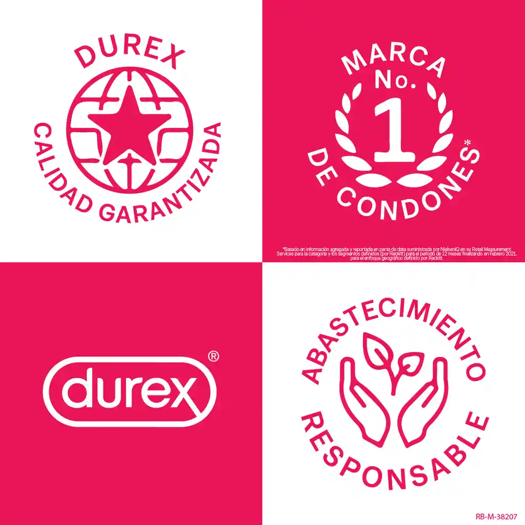 Durex Preservativos - Condones Máximo Placer 3 unidades