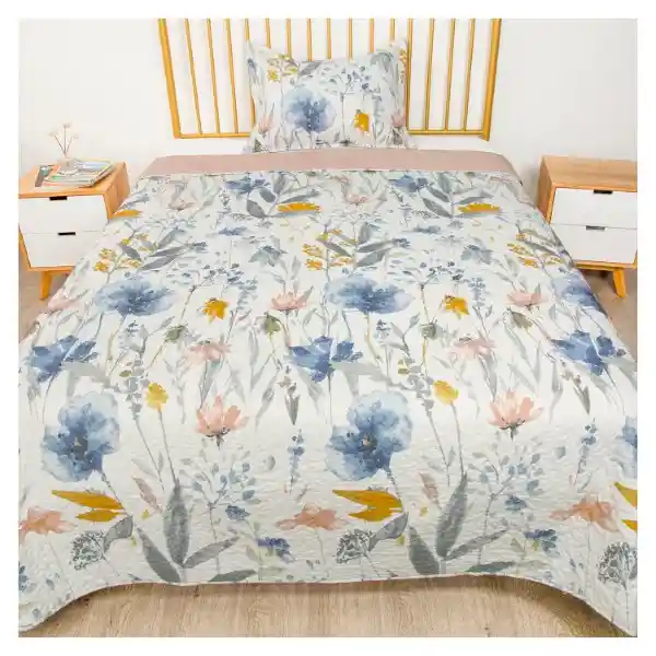 Krea Quilt Estampado 1.5 Plazas Floral