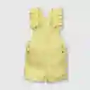Jardinera Con Vuelos De Bebé Niña Amarilla Talla 24m