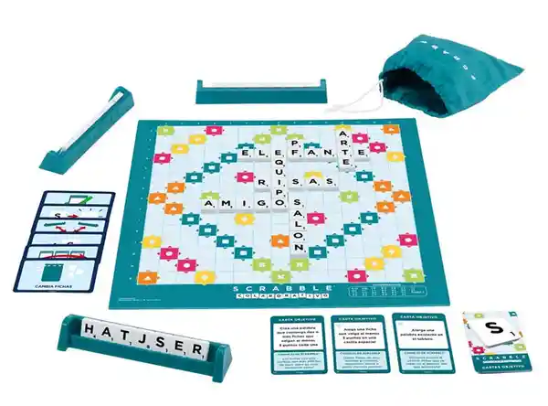 Mattel Games Juego de Mesa Scrabble 2 en 1 Colaborativo